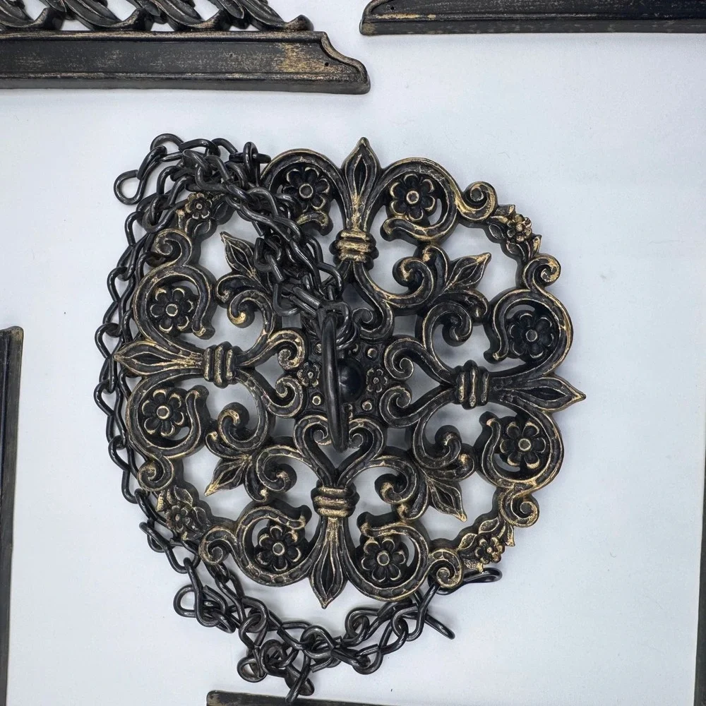 Vintage Dart Industries 1964 Wall Sconces and Frame Set Hollywood Regency Gold